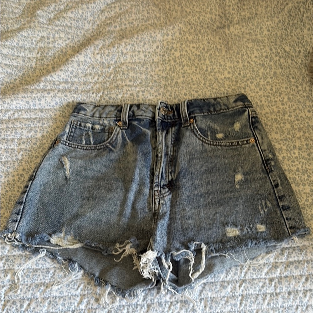 Wild Fable Blue Distressed Jean Shorts